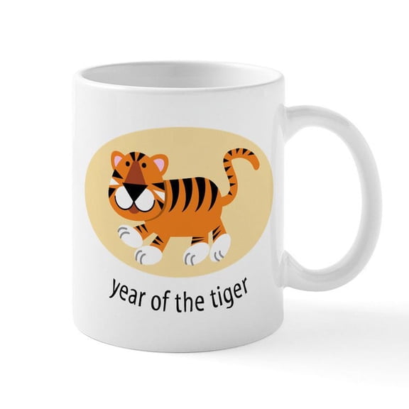 CafePress - Year Of The Tiger Mug - 11 oz Ceramic Mug - Novelty Coffee Tea Cup