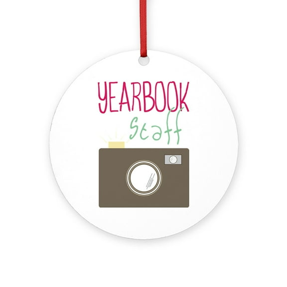 CafePress - Yearbook Staff -  Round Wood Ornament 4"
