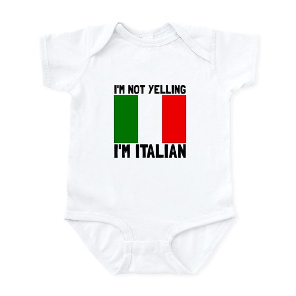 CafePress - Yelling Italian Body Suit - Baby Light Bodysuit, Size Newborn - 24 Months