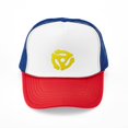 thumbnail image 1 of CafePress - Yellow 45 RPM Adapter - Adjustable Unisex Printed Trucker Hat with Mesh Back, 1 of 10
