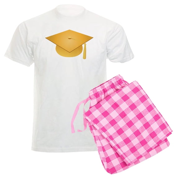 CafePress - Yellow Graduation Cap Men's Light Pajamas - Men's Light Loose Fit Cotton Pajama Set