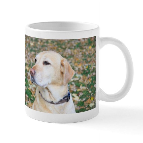 CafePress - Yellow Lab #2 Portrait Mug - 11 oz Ceramic Mug - Novelty Coffee Tea Cup