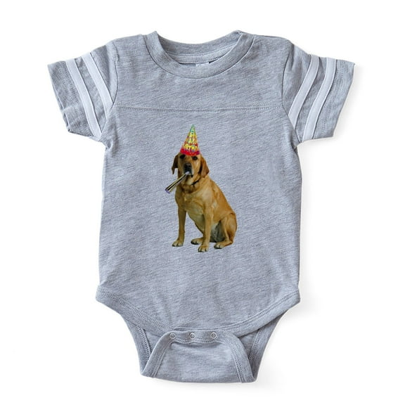 CafePress - Yellow Lab Birthday - Cute Infant Baby Football Bodysuit