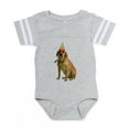 thumbnail image 1 of CafePress - Yellow Lab Birthday - Cute Infant Baby Football Bodysuit, 1 of 3