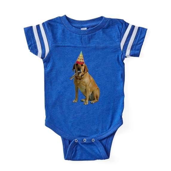 CafePress - Yellow Lab Birthday - Cute Infant Baby Football Bodysuit