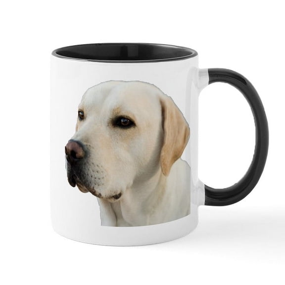 CafePress - Yellow Lab Head Mug - 11 oz Ceramic Mug - Novelty Coffee Tea Cup
