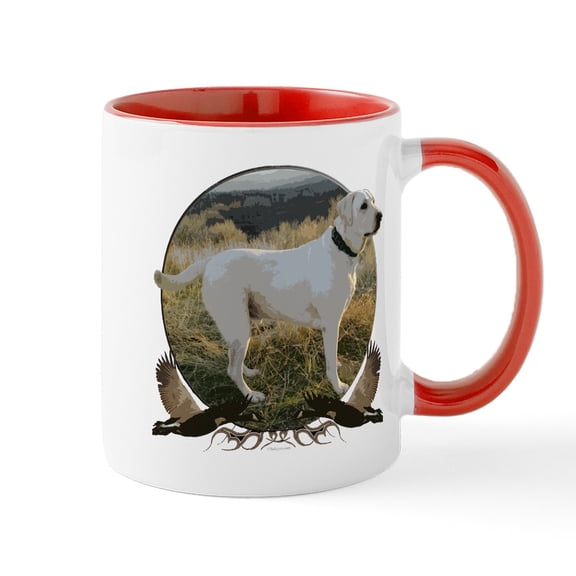 CafePress - Yellow Lab Mug - 11 oz Ceramic Mug - Novelty Coffee Tea Cup