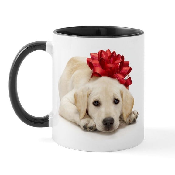 CafePress - Yellow Lab Puppy Mug - 11 oz Ceramic Mug - Novelty Coffee Tea Cup