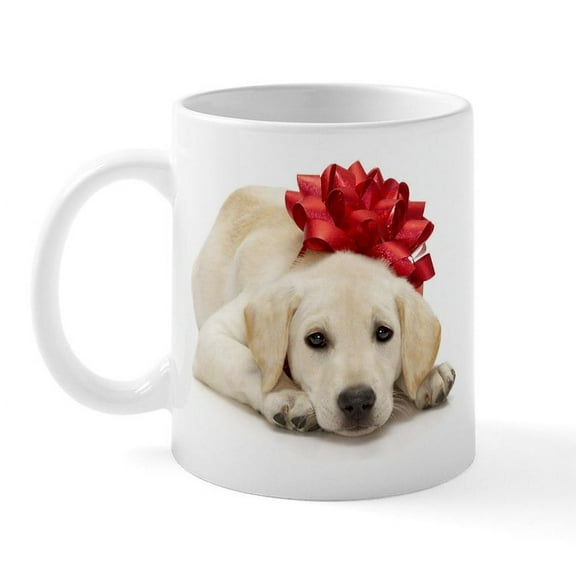 CafePress - Yellow Lab Puppy Mug - 11 oz Ceramic Mug - Novelty Coffee Tea Cup