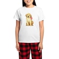 thumbnail image 1 of CafePress - Yellow Lab Rose Women's Light Pajamas - Women's Short Sleeve Print T-Shirt and Pants Light Cotton Pajama Set, 1 of 7