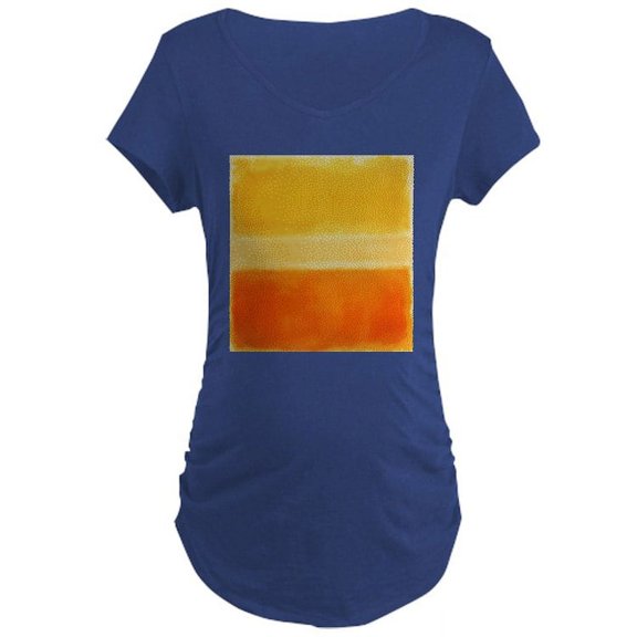 CafePress - Yellow Orange Rothko Maternity T Shirt - Maternity Dark T-Shirt