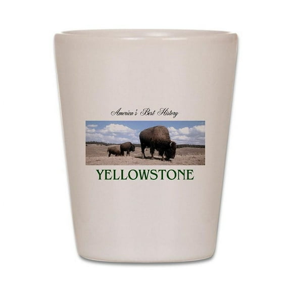 CafePress - Yellowstone Americasbesthistory.Com - White Shot Glass, Unique and Funny Shot Glass