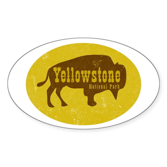 CafePress - Yellowstone Bison Decal Sticker - Sticker (Oval)
