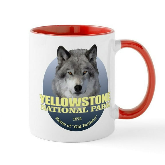 CafePress - Yellowstone NP Mugs - 11 oz Ceramic Mug - Novelty Coffee Tea Cup