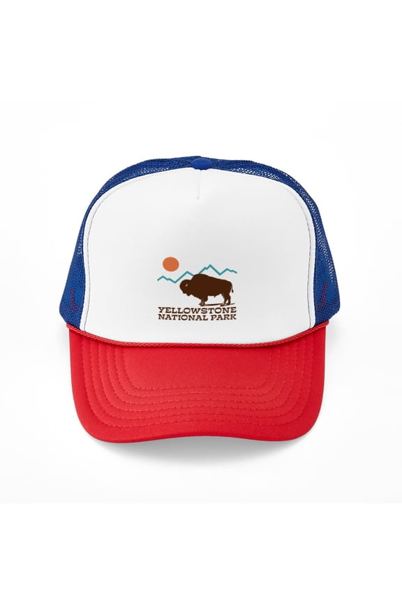 - Yellowstone National Park - Adjustable Unisex Printed Trucker Hat with Mesh Back