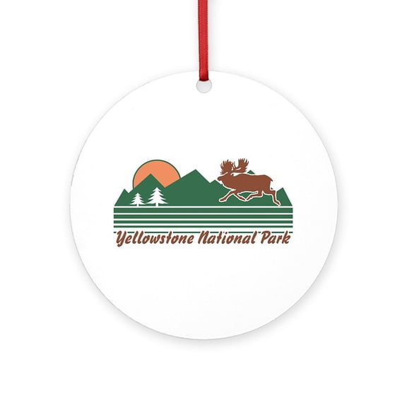 CafePress - Yellowstone National Park - Round Wood Ornament 4"