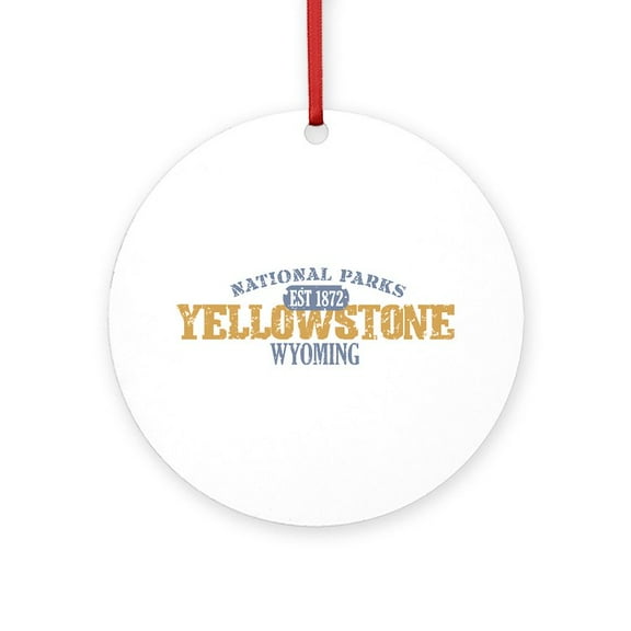 CafePress - Yellowstone National Park WY -  Round Wood Ornament 4"