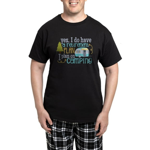 CafePress - Yes, I Do Have A Retirement Plan I Plan On Camping - Men's Dark Loose Fit Cotton Pajama Set