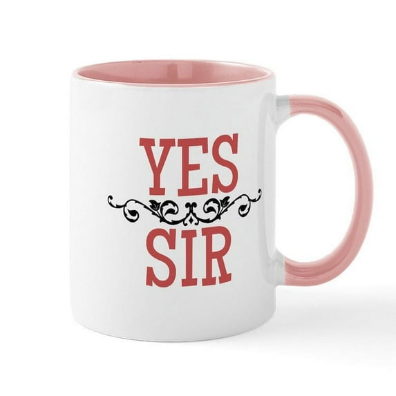 CafePress - Yes Sir Mugs - 11 oz Ceramic Mug - Novelty Coffee Tea Cup