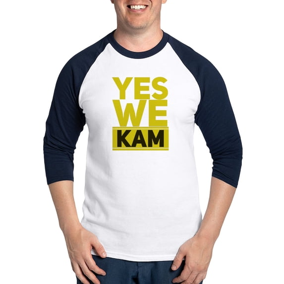 CafePress - Yes We Kam - Cotton Baseball Jersey, 3/4 Raglan Sleeve Shirt