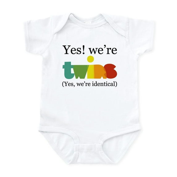 CafePress - Yes, We're Identical Twins Infant Bodysuit - Baby Light Bodysuit, Size Newborn - 24 Months