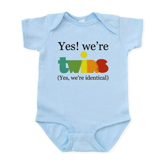 CafePress - Yes, We're Identical Twins Infant Bodysuit - Baby Light Bodysuit, Size Newborn - 24 Months