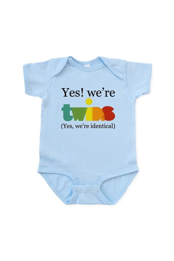 - Yes, We're Identical Twins Infant Bodysuit - Baby Light Bodysuit, Size Newborn - 24 Months
