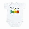 thumbnail image 1 of CafePress - Yes! We're Twins (Fraternal) Infant Bodysuit - Baby Light Bodysuit, Size Newborn - 24 Months, 1 of 4