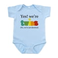 thumbnail image 1 of CafePress - Yes! We're Twins (Fraternal) Infant Bodysuit - Baby Light Bodysuit, Size Newborn - 24 Months, 1 of 4