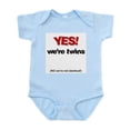 thumbnail image 1 of CafePress - Yes We're Twins Infant Bodysuit - Baby Light Bodysuit, Size Newborn - 24 Months, 1 of 4