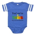 thumbnail image 1 of CafePress - Yesweretwinsfraternal - Cute Infant Baby Football Bodysuit, 1 of 3