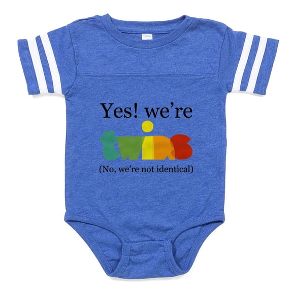 CafePress - Yesweretwinsfraternal - Cute Infant Baby Football Bodysuit