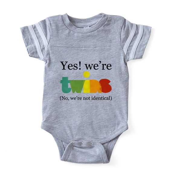 CafePress - Yesweretwinsfraternal - Cute Infant Baby Football Bodysuit