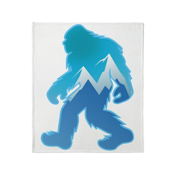 CafePress - Yeti Mountain Scene Throw Blanket - Soft Fleece Throw Blanket, 50"x60" for All Ages