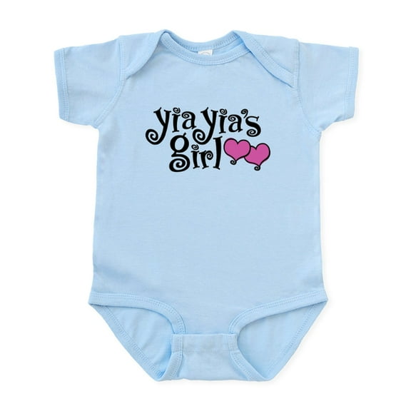 CafePress - Yia Yia’S Girl Baby Light Bodysuit - Baby Light Bodysuit, Size Newborn - 24 Months