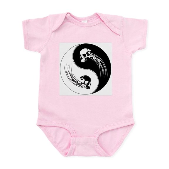 CafePress - Yin Yang Skulls Infant Bodysuit - Baby Light Bodysuit, Size Newborn - 24 Months