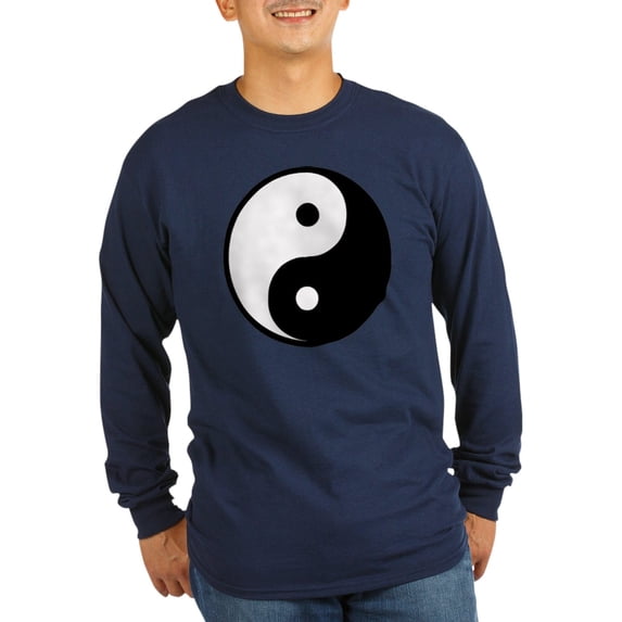 CafePress - Yin Yang Symbol Long Sleeve Dark T Shirt - Long Sleeve Dark T-Shirt