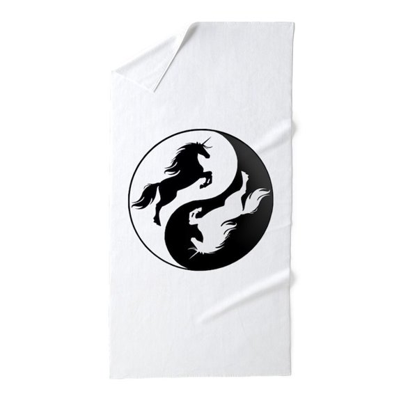 CafePress - Yin Yang Unicorn - Large Beach Towel, Soft 30"x60" Towel with Unique Design