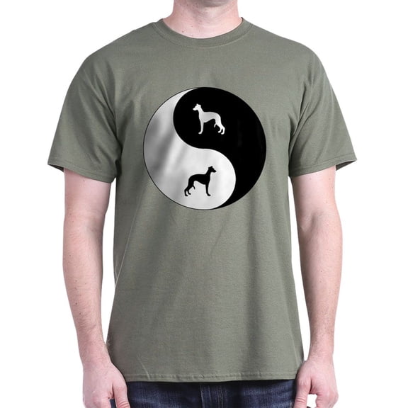 CafePress - Yin Yang Whippet Dark T Shirt - Men's Classic Graphic Cotton T-Shirt