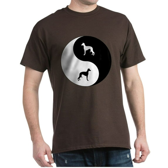 CafePress - Yin Yang Whippet Dark T Shirt - Men's Classic Graphic Cotton T-Shirt