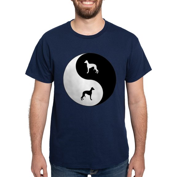 CafePress - Yin Yang Whippet Dark T Shirt - Men's Classic Graphic Cotton T-Shirt