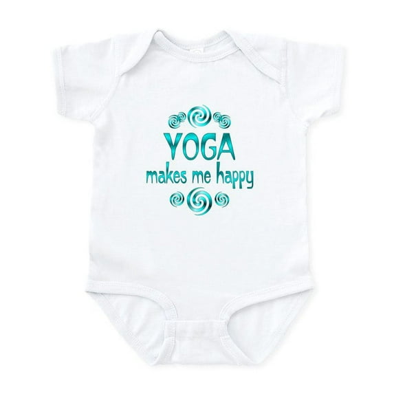 CafePress - Yoga Happiness Infant Bodysuit - Baby Light Bodysuit, Size Newborn - 24 Months