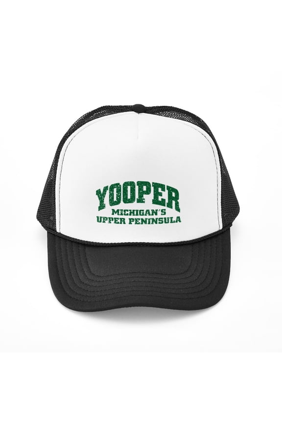 - Yooper - Adjustable Unisex Printed Trucker Hat with Mesh Back