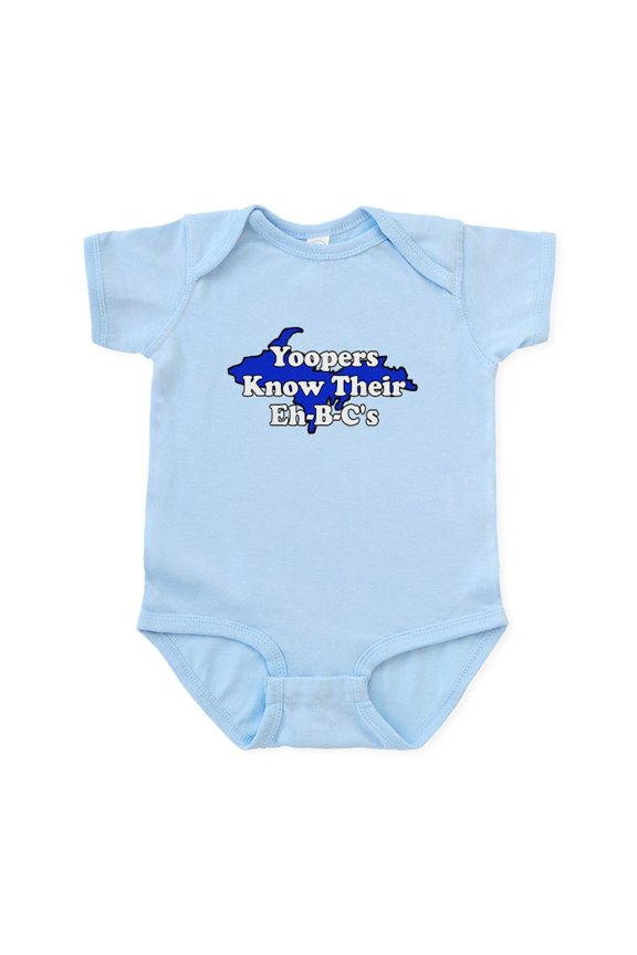 - Yoopers Know Their Eh B C's Infant Bodysuit - Baby Light Bodysuit, Size Newborn - 24 Months