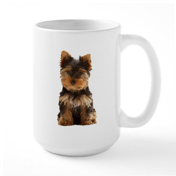 CafePress - Yorkie Large Mug - 15 oz Ceramic Large White Novelty Mug