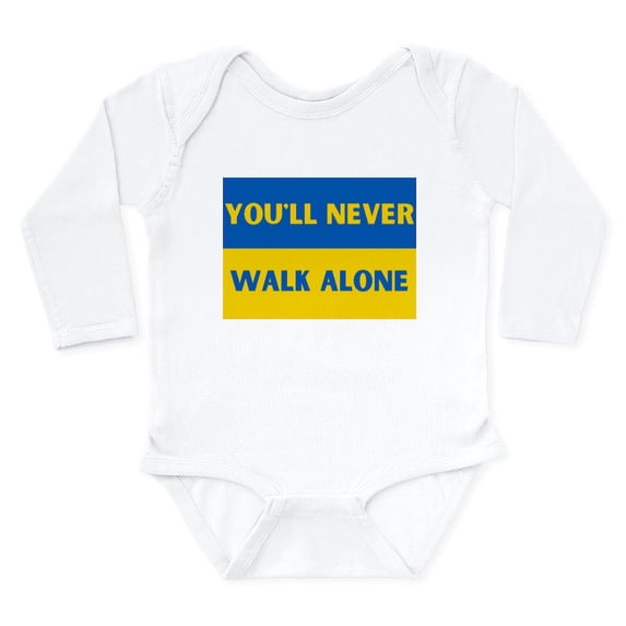 CafePress - You'Ll Never Walk Alone Pro Ukrain Body Suit - Long Sleeve Cotton Baby Bodysuit