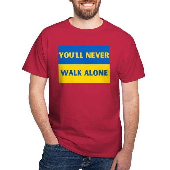 CafePress - You'Ll Never Walk Alone Pro Ukraine T Shirt - Men's Classic Graphic Cotton T-Shirt