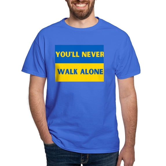 CafePress - You'Ll Never Walk Alone Pro Ukraine T Shirt - Men's Classic Graphic Cotton T-Shirt