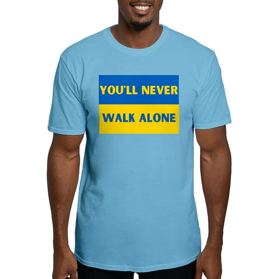 CafePress - You'Ll Never Walk Alone Pro Ukraine T Shirt - Fitted T-Shirt, Vintage Fit Soft Cotton Tee