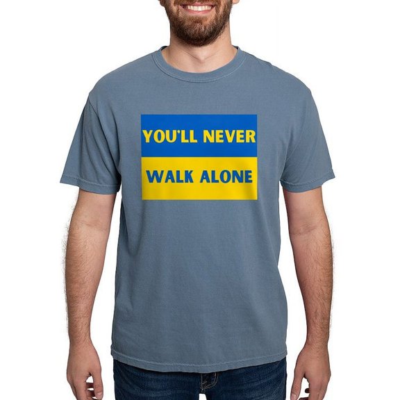 CafePress - You'Ll Never Walk Alone Pro Ukraine T Shirt - Mens Comfort Colors Shirt